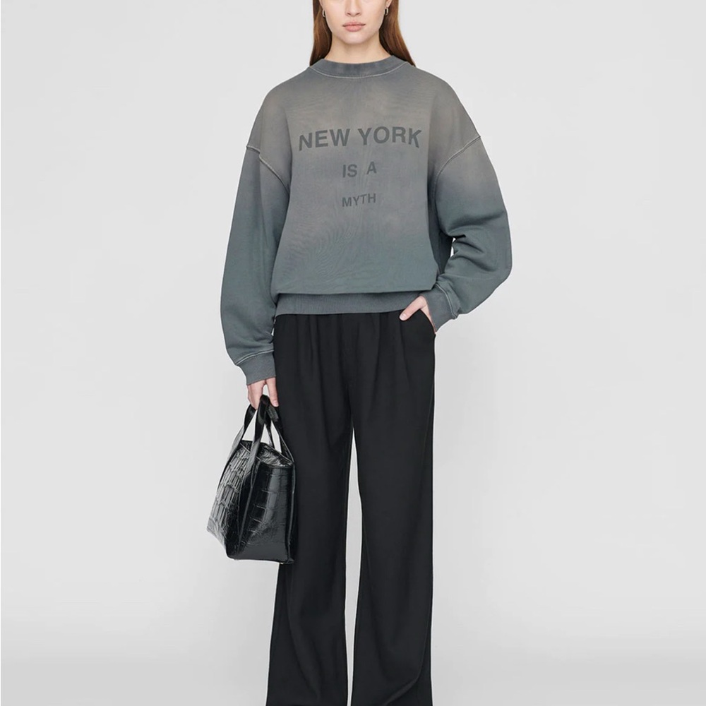 Anine Bing Gray Crewneck Sweater